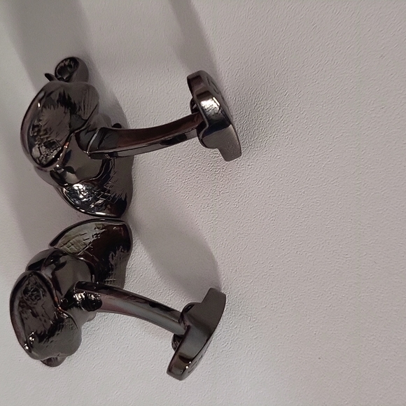 Caperci Men's Animal Elephant Head Shirt Cufflinks - Picture 6 of 8